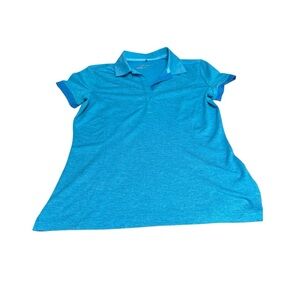 Nike Golf Tour Performance two tone Blue Polo Shirt dri fit size small